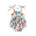 EHQJNJ Baby Clothes For Girls 0-3 Months Winter Girls Sleeveless Flower Print Romper Bodysuit For Children Clothes Red Plaid Baby Outfit Baby Girl Outfits 3-6 Months Clearance