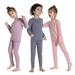 CSCHome Kids Toddler Autumn Thermal Underwear Top and Pant Set 2PCS Winter Ultra Soft Thermal Long Underwear Set Soft Warm Base Layer Size 2-14T