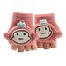 Bjutir Kids Winter Gloves Toddler Soft Convertible Flip Top Cartoon Gloves Kids Baby Boys Girls Winter Warm Knit Fingerless Mitten
