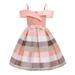 mveomtd Girls Dresses Children s Clothing Summer Suspenders Princess Dresses Children s Off Shoulder Striped Birthday Dresses Girls Midi And Dresses Dress Bloomers