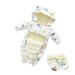 Baby Girl Fall Outfits Baby Boys Cute Cartoon Hooded Snow Wear Jumpsuit Outwear Snowsuit Warm Romper Coat With Shoes Set Clothes Baby Boys Clothing Sets White 0 Months-6 Months