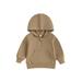 Kids Baby Sweatshirt Solid Color Long Sleeve Hoodie Pullovers Tops