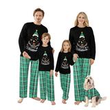 Christmas Pajamas 2 Piece Lounge Sets Matching Outfits Long Sleeve T-shirt and Plaid Pants Soft Sleepwear Loungewear