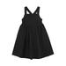 Fauean Girls Dresses Summer Casual Solid Color Camisole Sleeveless Dress Party Clothes Black Size 100