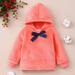 Daqian Baby Girl Clothes Clearance Winter Infant Toddler Baby Boys Girls Long-sleeved Thickened Warm Flannel Hooded Sweater Toddler Girl Clothes Clearance Pink 18-24 Months