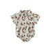 Infant Boys Romper Boots/Horse/Cactus Print Western Style Bodysuits