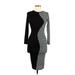 Club L Casual Dress - Bodycon: Gray Print Dresses - New - Women's Size 8
