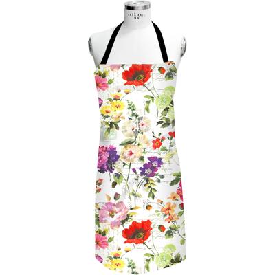 Kochschürze APELT "6850 SUMMERTIME, Sommerdeko, Sommer", bunt (weiß, bunt), B:80cm L:85cm, Baumwolle, Schürzen, mit Sommerblüten, Digitaldruck, Blüten Motiv Image