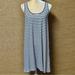 J. Crew Dresses | J Crew Racerback Tank Dress Size Medium White Navy Blue Dress Knee Length Nwt | Color: Blue/White | Size: M