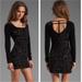 Free People Dresses | Free People Sz M Boogie Nights Velvet Boho Mini Dress Backless Keyhole | Color: Black | Size: M