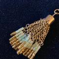 J. Crew Jewelry | J. Crew Blue/Gold Beads Tassel Gold Tone Pendant Long Necklace | Color: Blue/Gold | Size: Os