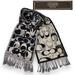 Coach Accessories | Coach 100% Merino Wool Reversible Scarf Shawl Black Gray Beige Fringes Tassels | Color: Black/Gray | Size: Os