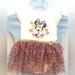 Disney One Pieces | Disney Baby Onesie Tutu Dress 6/9m Color: Pink, Gold, Cream. Print: Leopard | Color: Pink/White | Size: 6-9mb