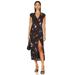 Free People Dresses | Free People Rosemary Printed Dress Night Combo Small Floral Cap Sleeve Lined | Color: Black | Size: S