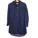 J. Crew Dresses | J. Crew Dark Wash 1/2 Button Up Long Sleeve Chambray Denim Shirt Dress Sz 2 | Color: Blue | Size: 2