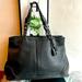 Coach Bags | Coach Black Pebble Leather Tote Bag Euc | Color: Black | Size: Os