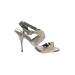 Betsey Johnson Heels: Slingback Stiletto Chic Tan Print Shoes - Women's Size 9 - Open Toe