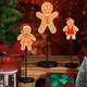 Geetery 3 Pcs Christmas Wood Table Decor Tall Standing Wooden Table Centerpiece Xmas Wooden Gingerbread Man Table Sign Rustic Table Topper Sign for Christmas Party Favor Winter Holiday Decorations