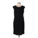 Connected Apparel Cocktail Dress - Sheath Crew Neck Sleeveless: Black Print Dresses - New - Women's Size 10