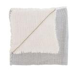 Crane Baby Striped Blue & White Double Sided Baby Blanket, 100% Cotton, For Baby Nursery or Stroller in Gray | 36 H x 36 W in | Wayfair BC-140BL-16