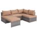 Latitude Run® Sandile 85.5" Wide 5 - Person Outdoor Seating Group w/ Cushions Wicker/Rattan in Gray | 26.5 H x 85.5 W x 25.3 D in | Wayfair