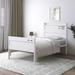 17 Stories Kamloops Platform Bed Metal in White | 44.5 H x 41.5 W x 79.5 D in | Wayfair 189677CB9E4146B4A89A09342D4C2BC1