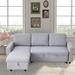 Gray Reclining Sectional - Ebern Designs Somil Upholstered Sectional Linen | 33.5 H x 78.5 W x 50 D in | Wayfair 49A156E8D5574395B990F17AF67C8E4D