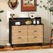 Bay Isle Home™ Ahlias 6 Drawer 43.3" W Double Dresser Wood in Brown | 37.2 H x 43.3 W x 10.2 D in | Wayfair 44CF53B663E8482CACAD810BD7B5B0FB