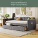 Latitude Run® Twin Size Upholstered Daybed w/ Storage Armrest & 2 Drawers | 26.4 H x 42.1 W x 85.6 D in | Wayfair DC768CEDE34C4B78A61AE157606C75E7