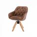 House of Hampton® Jhonae Velvet Task Chair in Black/Brown | 32.68 H x 22.44 W x 22.44 D in | Wayfair 08A05A27E7F64D438666210852749090
