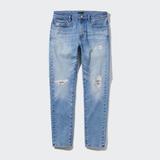 Men's Skinny Fit Distressed Jeans | Blue | 27 inch | UNIQLO US