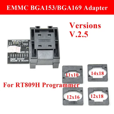 Adaptateur EMMC V2.5 RT-BGA169-01 BIncome rationnel d'origine/BIncome 153 avec 4 PCS BGA Bounding