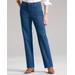 Appleseeds Women's DreamFlex Comfort-Waist Relaxed Straight-Leg Jeans - Denim - 10P - Petite