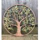 Large Coloured Metal Tree Leaf Wall Hanging Plaque