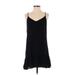 Lulus Casual Dress - Mini V Neck Sleeveless: Black Print Dresses - Women's Size Small