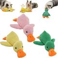 The Mellow Dog Calming Duck Zentric Quack-Quack Duck Dog Toy Quacking Duck Toy Cute No Stuffing Duck Plush Duck Dog Toy with Soft Squeaker Dog Toy (Yellow+Green+Pink)