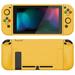 PlayVital ZealProtect Soft Protective Case for Nintendo Switch Flexible Joycon Cover Slim Cover for Nintendo Switch with Screen Protector & Thumb Grips & Direction Button Caps - Bright Yellow