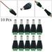 10Pcs Cctv 12V Dc Male/Female Power Connector Adapter Plug Cable 5.5*2.1Mm (Male)