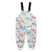 TMOYZQ Baby Boys Girls Rain Suit Waterproof Suspender Rain Pants Bib Overalls Infant Toddler Lightweight Windproof Outdoor Muddy Play One Piece Rain Coverall