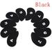 (Black) 10pcs Neoprene Golf Club Putter Head Cover Wedge Iron Protective Headcovers Set