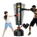 SUBOK Freestanding Punching Bag 70 -205lbs with Boxing Glovesï¼ŒHeavy Boxing Bag with Suction Cup Base for Adult Youth Kids - Men Stand Kickboxing Bag