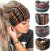 Wide Headbands for Women Fashion Knotted Headband Yoga Workout African Head Wrap 4 Pack