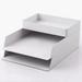 1 set of Stackable Storage Tray Desktop Paper Storage Holder Document File Organizer