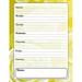 Magnetic Dry Erase Calendar - White Board Planner For Refrigerator / School Lockers - Monthly & Weekly - (Full Sheet Magnetic) - Fractal Yellow 3/03