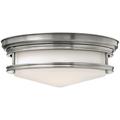 Etc-shop - Plafonnier lampe salon lumière verre acier nickel d 35,6 cm 3 flammes