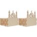 2 Pack Palace Box Decoration Dining Room Table Eid Mubarak Ramadan Case Wood Decorations for Home