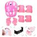 Goilinor Adjustable Skateboard Helmet with Protective Gear Knee Pads Elbow Pads Wrist Pads for Youth Outdoor Sports BMX Skateboard Scooter Bike Roller Kid s Protective Gear Setï¼ˆPinkï¼‰