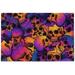 Coolnut Skull Pattern Trend Colors Purple Orange Blue Halloween Day of The Dead Jigsaw Puzzles 500 Pieces Puzzle for Adults Kids DIY Gift