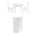 4pcs Refrigerator Furniture with Miniature Dinning Table and Chairs Kitchen Pretend Play for Kids and Children