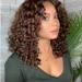 Ikohbadg Short Roll Curly Hair Middle Score Wig Fashion Natural Wig High Temperature Wire 17.71in Long Wig for Women Daily Life